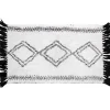 maxibazar Tapis 50X80Cm Coton Imprime Freya Blanc- Tapis Deco