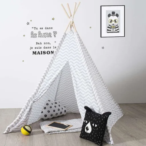Atmosphera Tipis Et Cabanes>Tipi Deco Gris Clair H.160Cm