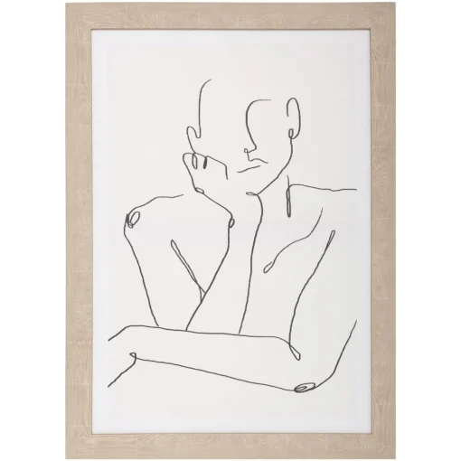 maxibazar Toile Imprime Visage Cadre 50X70Cm- Toiles Et Tableaux