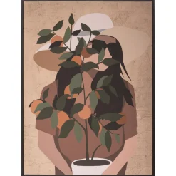 maxibazar Toile Imprimee Femme D.58X78Cm- Toiles Et Tableaux