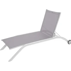 * Chaise Longue Et Transat De Jardin></noscript>Transat Milenio Galet Blanc
