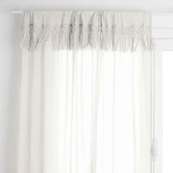 Atmosphera Voilage Coton Macra Ivoire 140X260Cm- Textile Deco