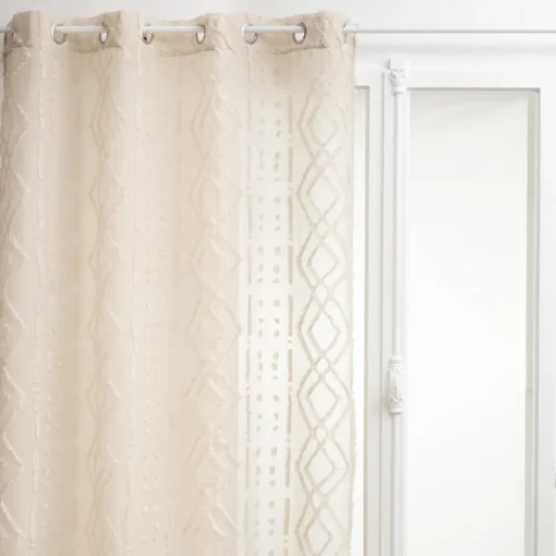 Atmosphera Voilage Jacquard Sama Lin 140X240Cm- Textile Deco
